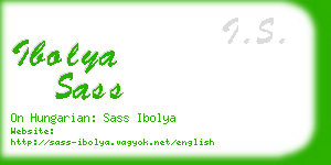 ibolya sass business card